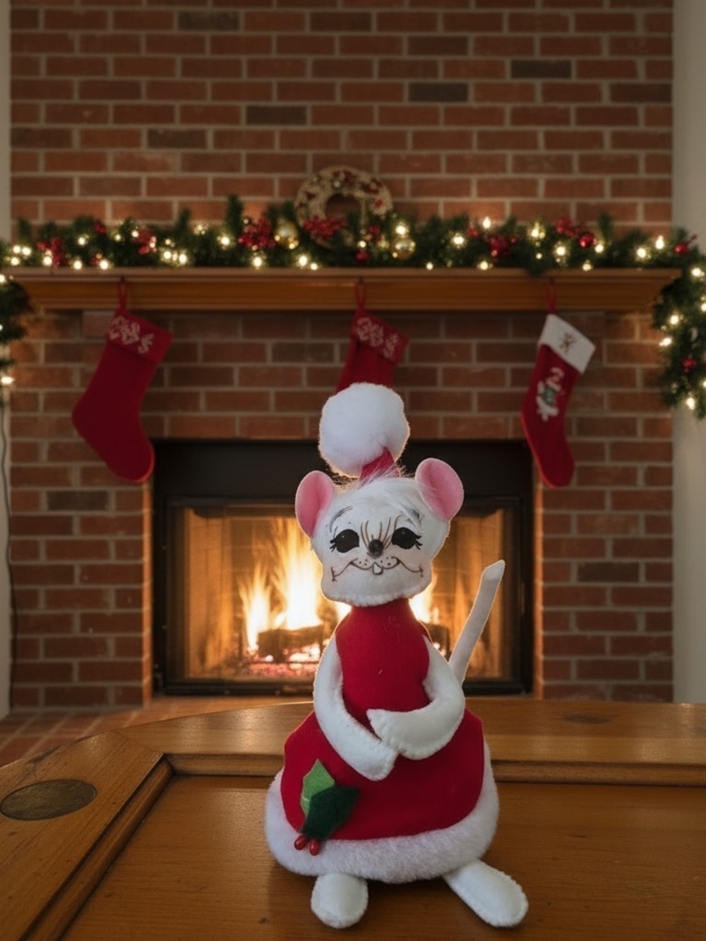 Annalee 6-inch Wannabe a Santa Hat Mouse figurine. 2020 NWOT